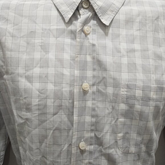 Bottega Veneta White and Grey Casual Button Down sz 50 Shirt size 46 (M) - Picture 8 of 8